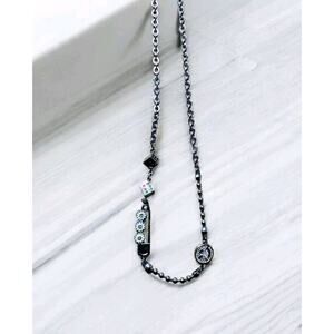 Girls Necklace Fashion Jewelry Silver Tone Smiley Face Pin Dice Daisy Kid School